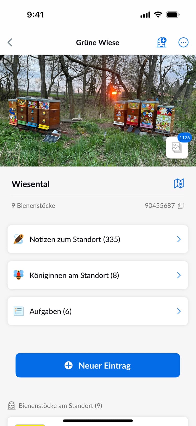 Beentry apiary detail preview