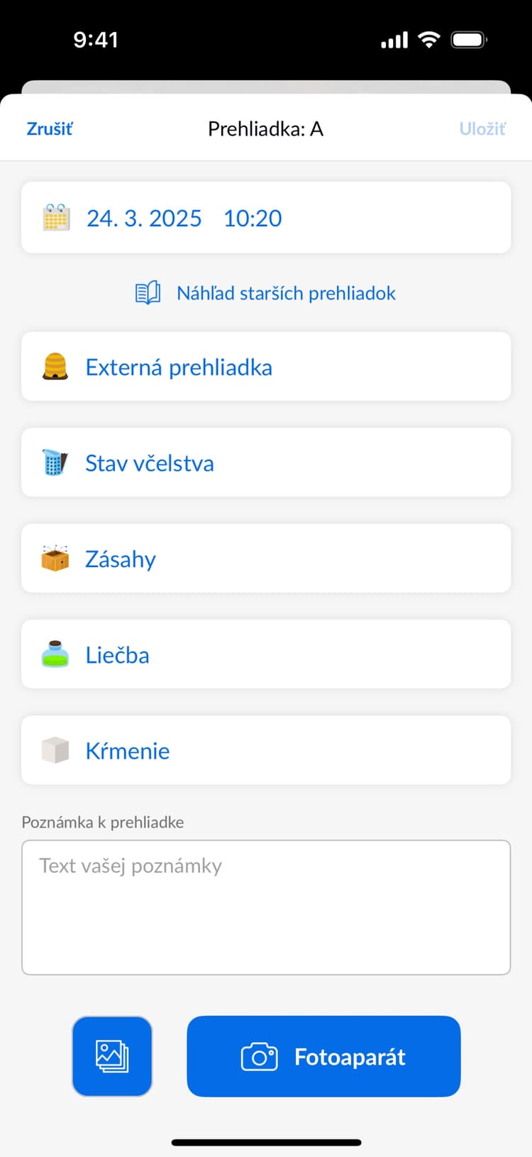 Beentry inspection record preview