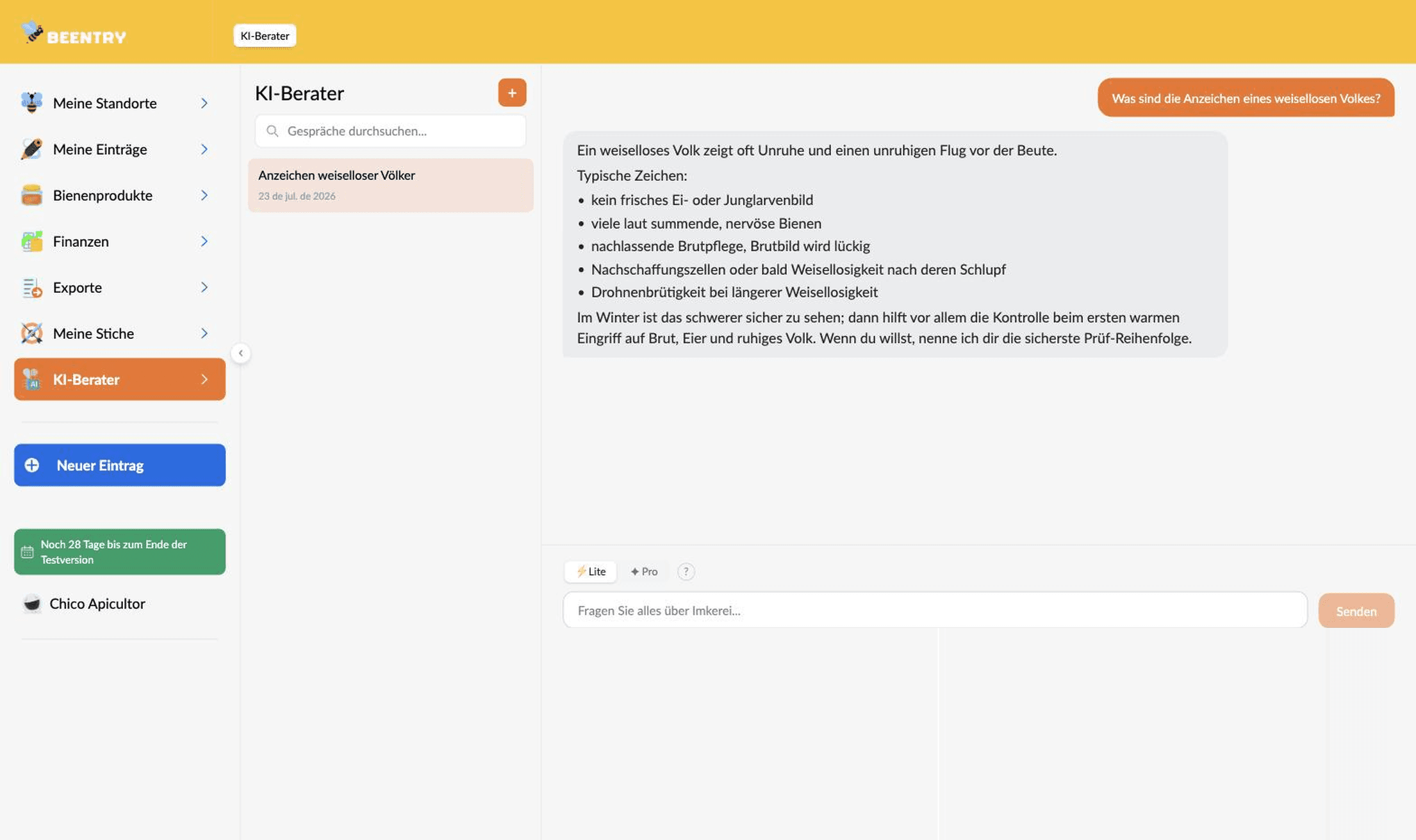 Beentry AI advisor preview