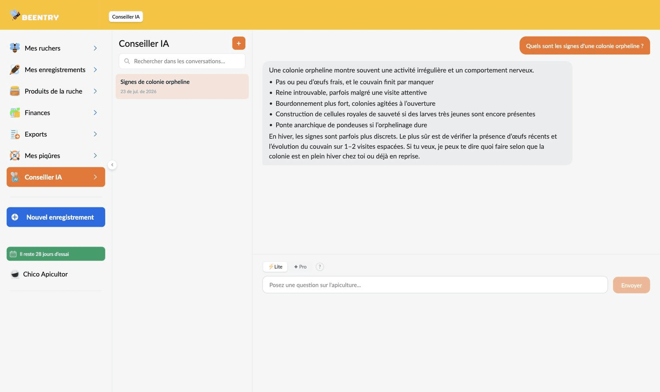 Beentry AI advisor preview