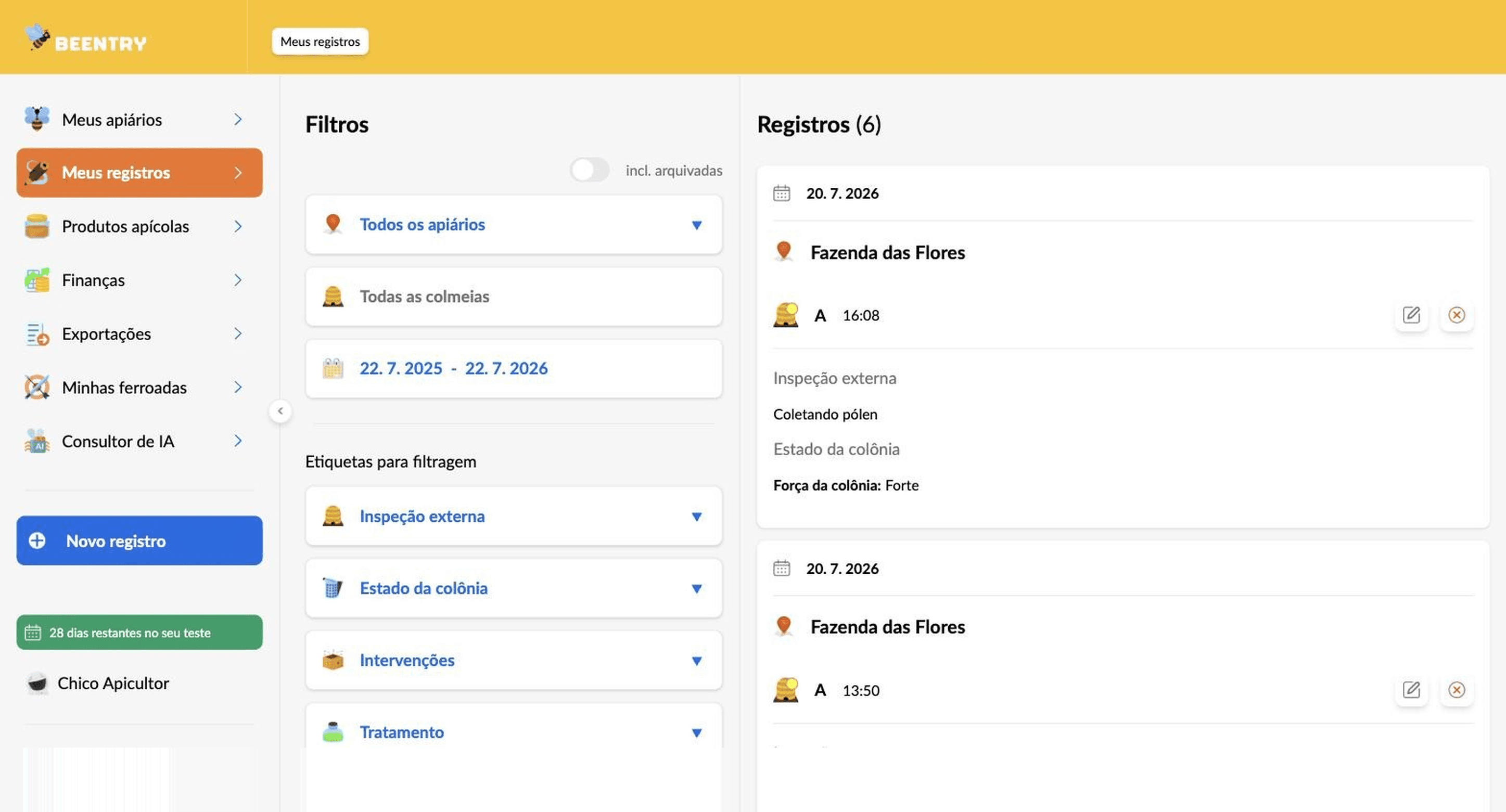 Beentry web application preview